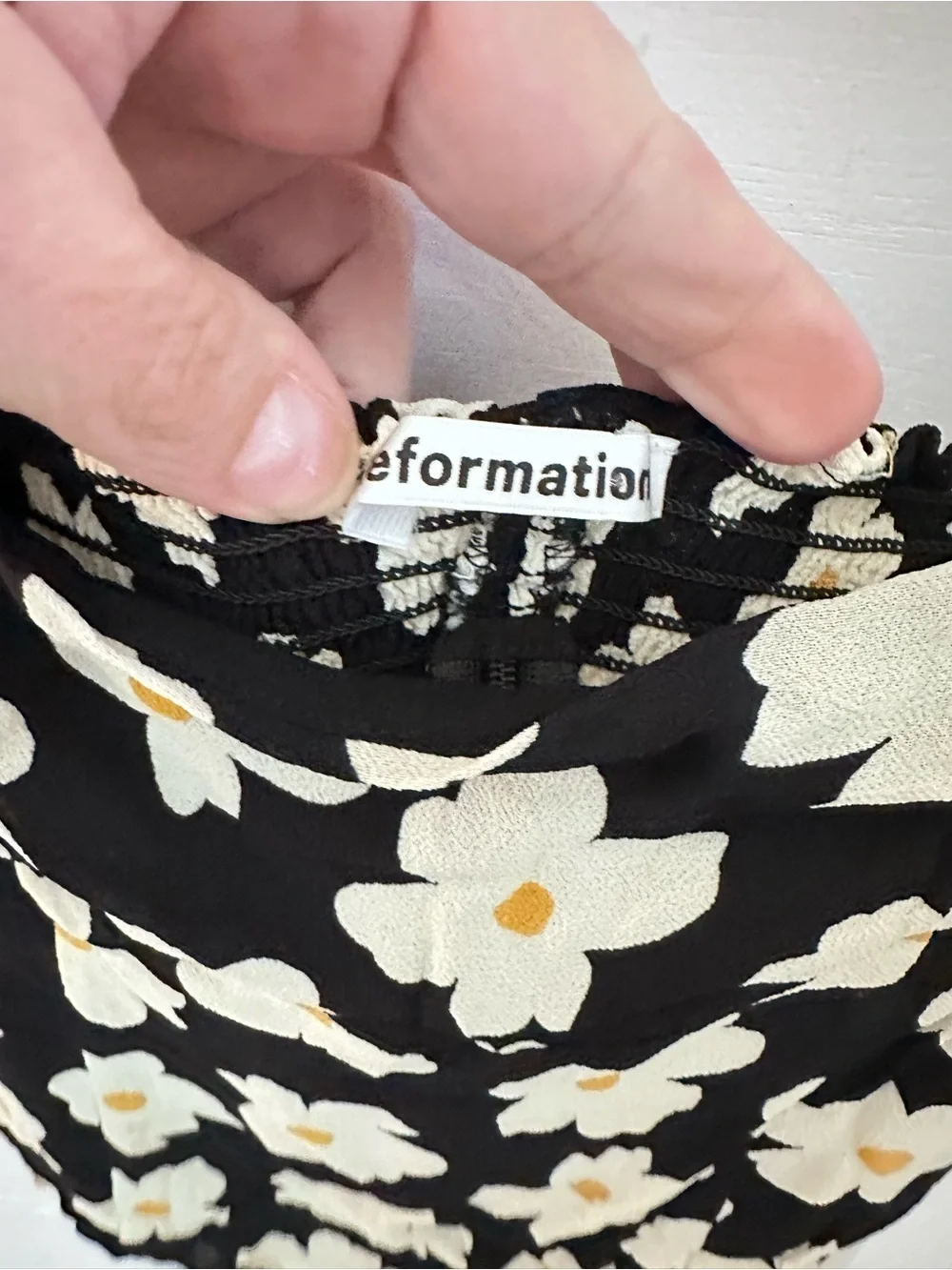 Reformation 2 Georgia daisy chain print square neck halter back crop top boho